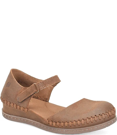 Born Ela Suede Ankle Strap Mary Jane Clogs