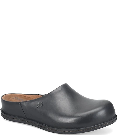 Born Elliot Leather Slip On Clogs