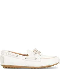 Born Faye Leather Deck Shoe Bow Detail Driving Mocs