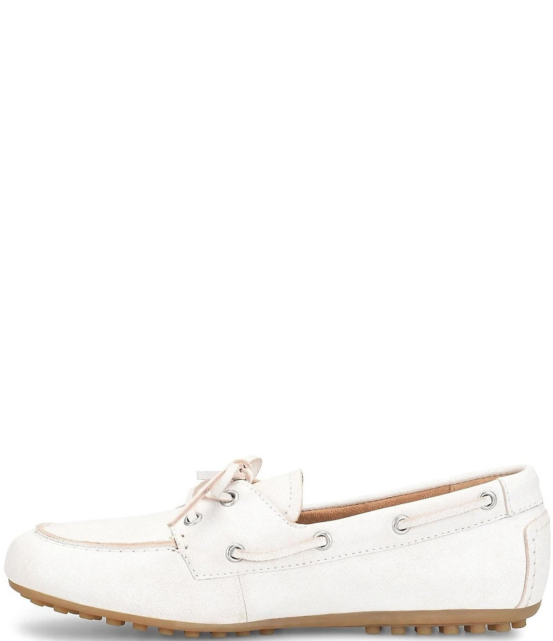 Born Faye Leather Deck Shoe Bow Detail Driving Mocs