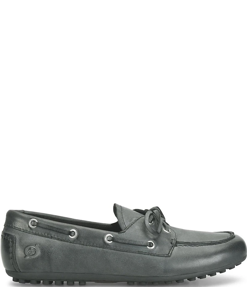 Born Faye Leather Deck Shoe Bow Detail Driving Mocs