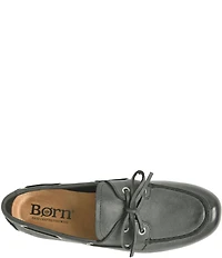 Born Faye Leather Deck Shoe Bow Detail Driving Mocs
