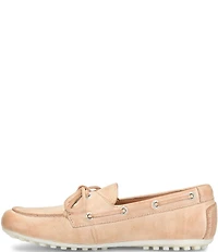 Born Faye Leather Deck Shoe Bow Detail Driving Mocs