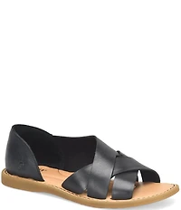 Born Ithica Leather Slip On Sandals