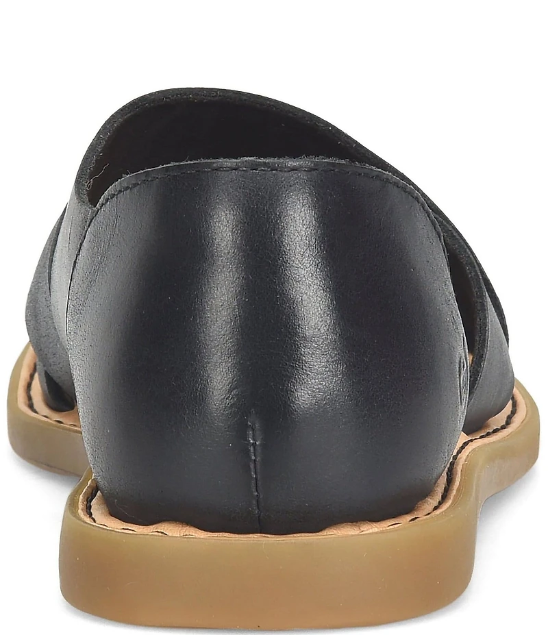 Born Ithica Leather Slip On Sandals