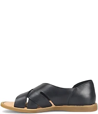 Born Ithica Leather Slip On Sandals