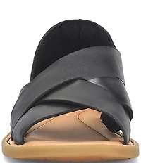 Born Ithica Leather Slip On Sandals
