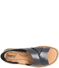 Born Ithica Leather Slip On Sandals