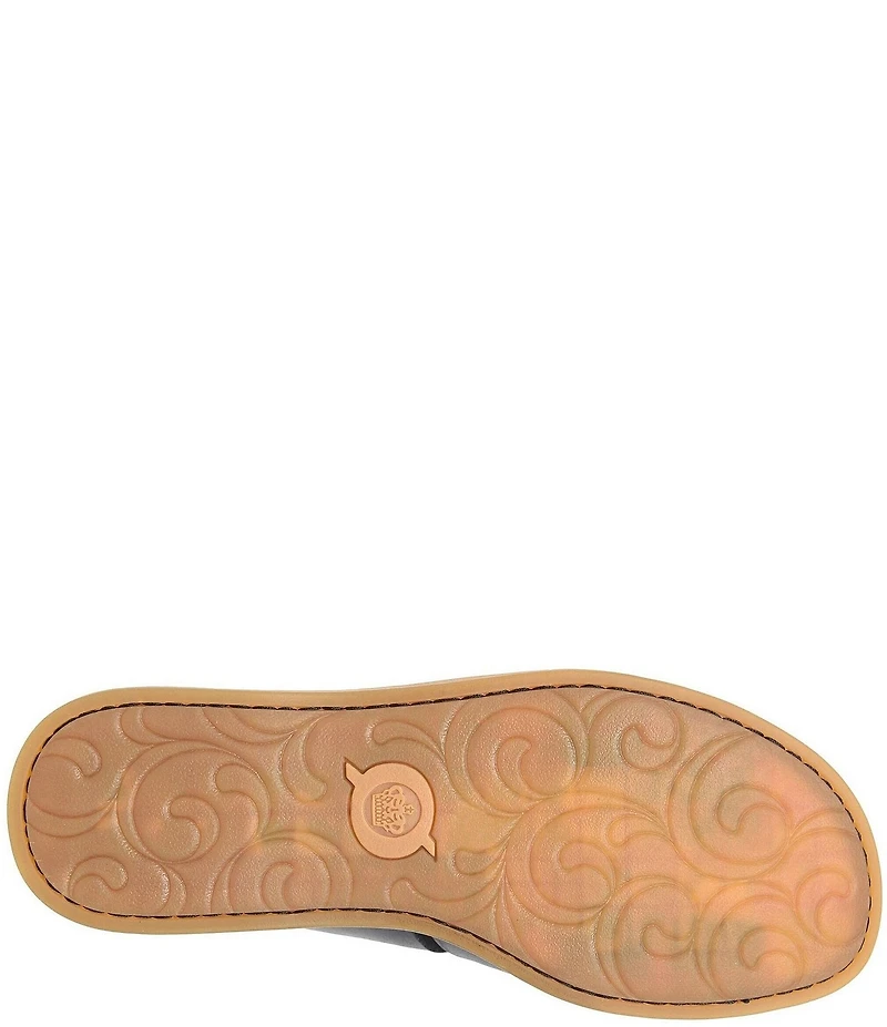 Born Ithica Leather Slip On Sandals