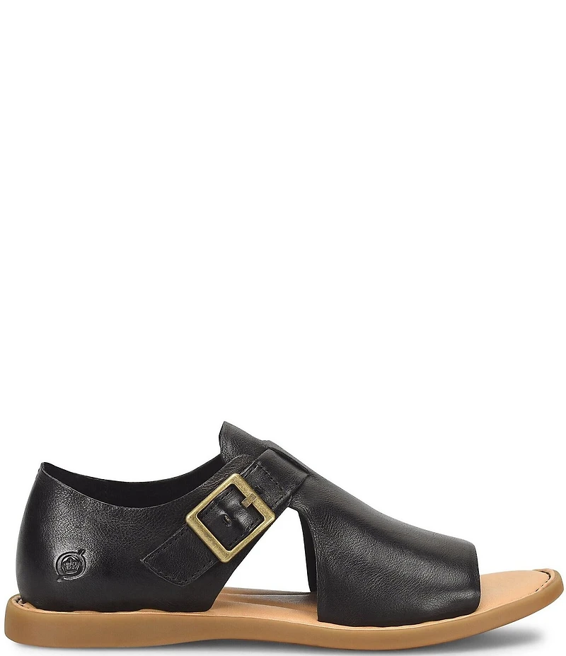 Born Ivey Leather Open Toe Flats
