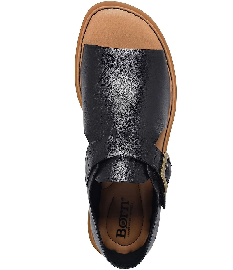 Born Ivey Leather Open Toe Flats