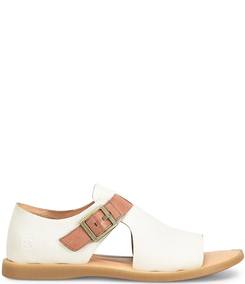 Born Ivey Leather Open Toe Flats