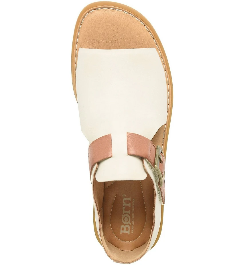 Born Ivey Leather Open Toe Flats