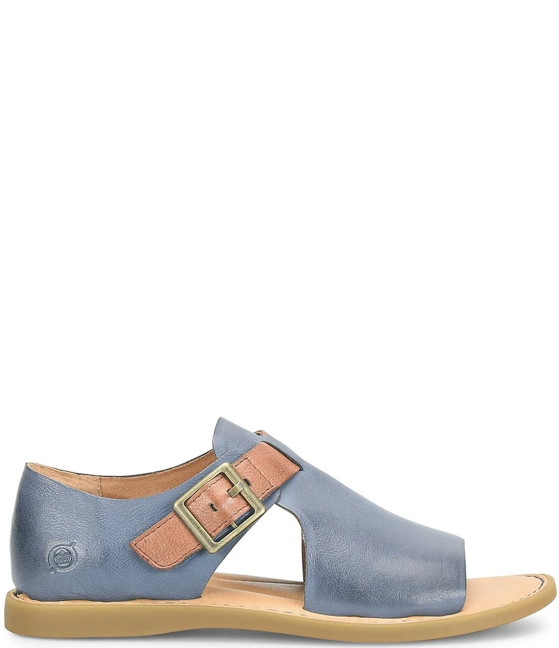 Born Ivey Leather Open Toe Flats
