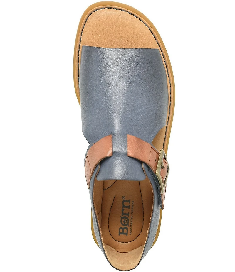 Born Ivey Leather Open Toe Flats