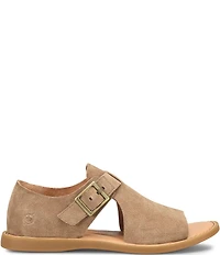 Born Ivey Suede Buckle Hardware Strap Open Toe Shooties