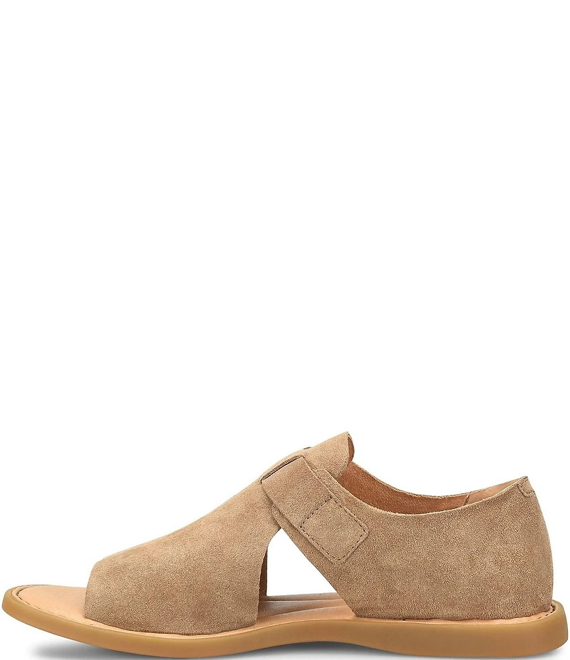 Born Ivey Suede Buckle Hardware Strap Open Toe Shooties