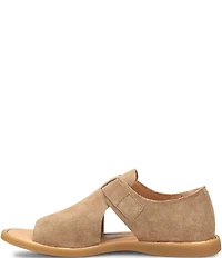 Born Ivey Suede Buckle Hardware Strap Open Toe Shooties