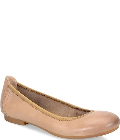 Born Julianne Leather Slip On Ballet Flats