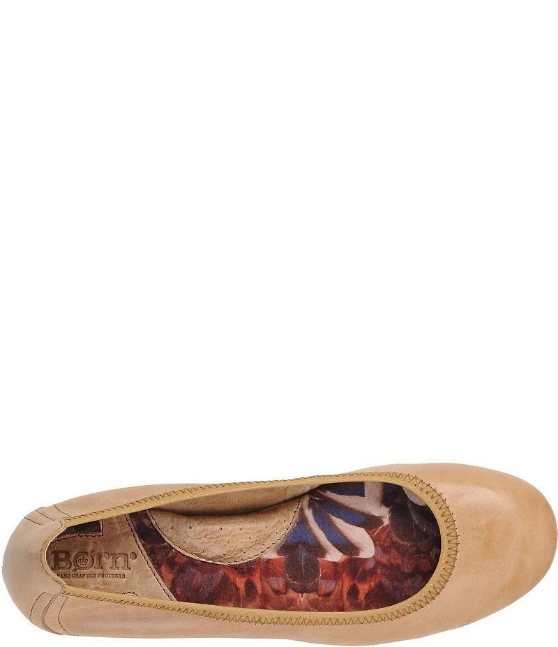 Born Julianne Leather Slip On Ballet Flats