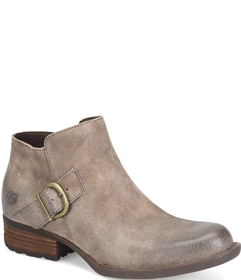 Born Kace Distressed Leather Ankle Booties