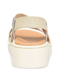 Born Kasady Leather Stretch Platform Wedge Sandals