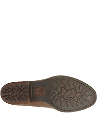 Born Kerri Leather Ankle Block Heel Booties