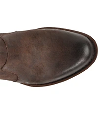 Born Kerri Leather Ankle Block Heel Booties