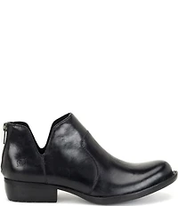 Born Kerri Leather Ankle Block Heel Booties