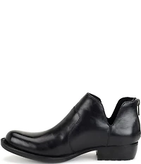 Born Kerri Leather Ankle Block Heel Booties