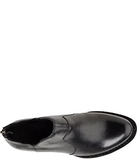 Born Kerri Leather Ankle Block Heel Booties