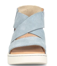 Born Kirby Suede Platform Wedge Sandals