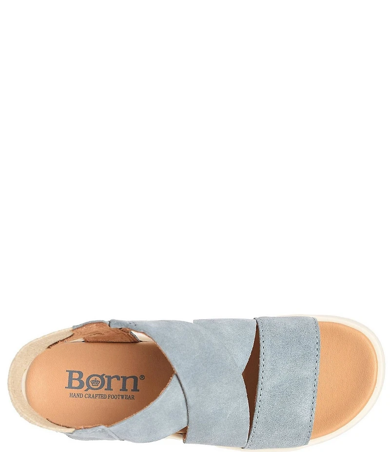 Born Kirby Suede Platform Wedge Sandals