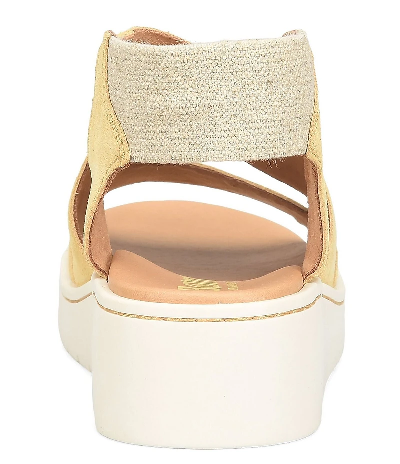Born Kirby Suede Platform Wedge Sandals