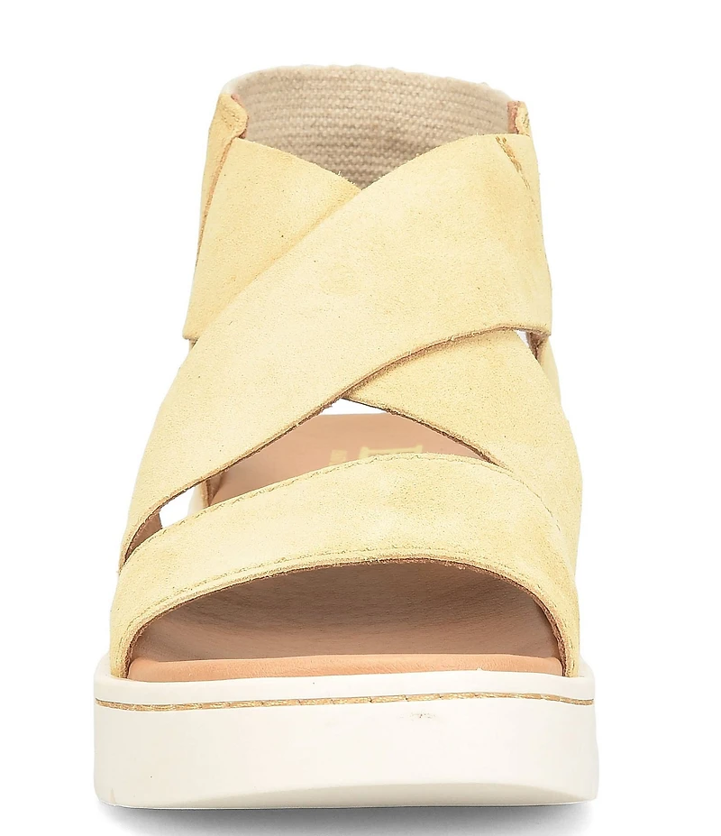 Born Kirby Suede Platform Wedge Sandals