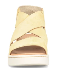 Born Kirby Suede Platform Wedge Sandals