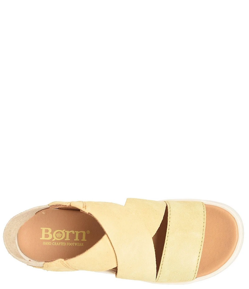 Born Kirby Suede Platform Wedge Sandals
