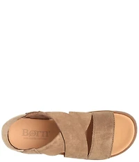 Born Kirby Suede Platform Wedge Sandals