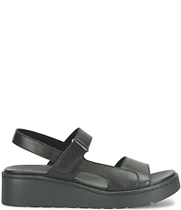 Born Kit Leather Platform Wedge Sandals