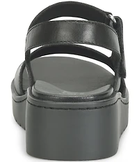 Born Kit Leather Platform Wedge Sandals