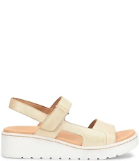 Born Kit Leather Platform Wedge Sandals