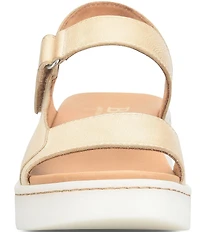 Born Kit Leather Platform Wedge Sandals