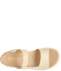 Born Kit Leather Platform Wedge Sandals