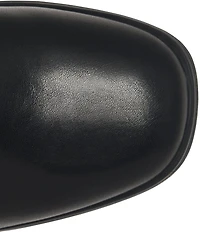 Born Livvy Leather Ring Knot Block Heel Booties