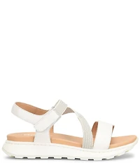 Born Mady Leather and Elastic Wedge Platform Walking Sandals