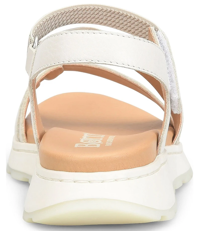 Born Mady Leather and Elastic Wedge Platform Walking Sandals