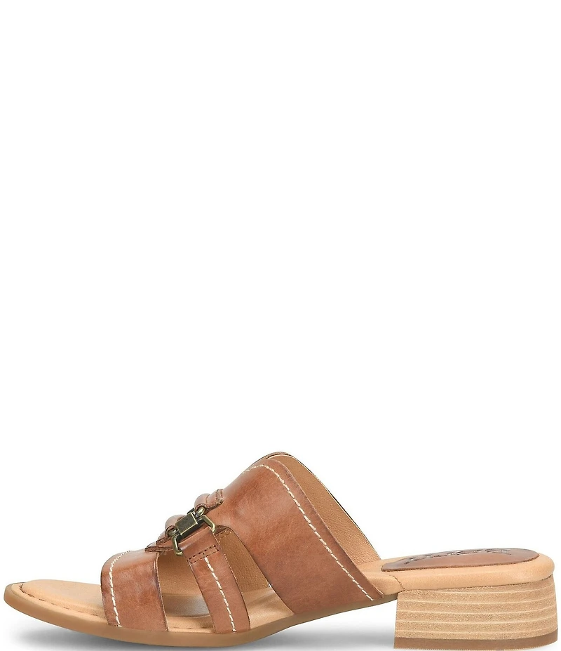 Born Marianna Leather Cut Out Slide Sandals