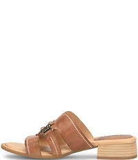 Born Marianna Leather Cut Out Slide Sandals