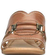 Born Marianna Leather Cut Out Slide Sandals
