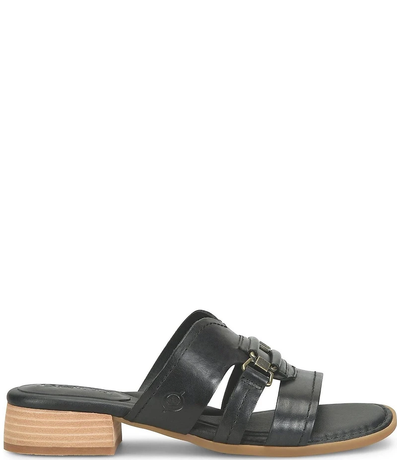Born Marianna Leather Cut Out Slide Sandals